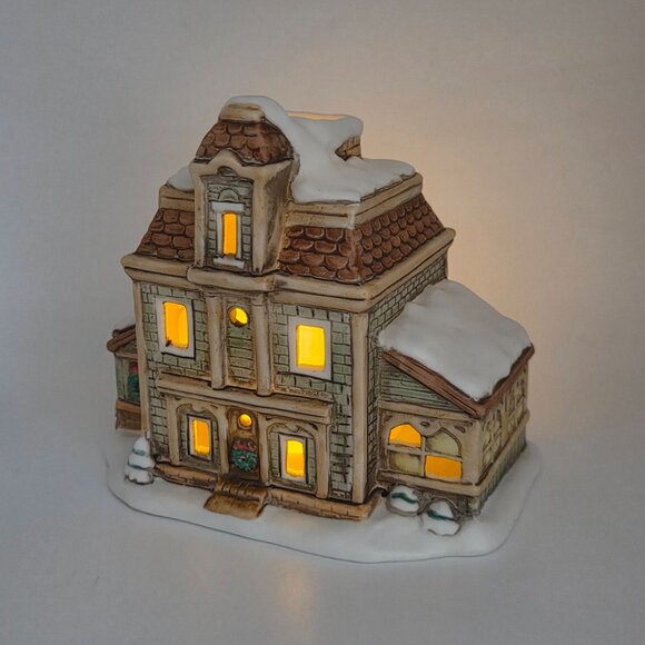 Lefton Colonial Village House Votive Candle Holder Designed by Byron Wood - Picture 2 of 15